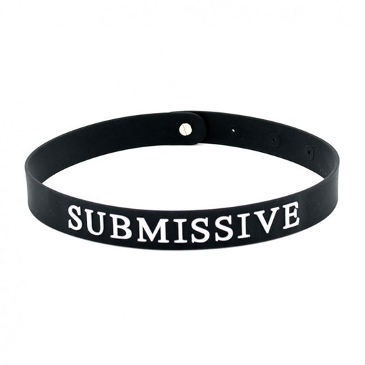 Black Silicone Submissive Collar