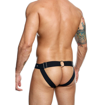 Male Basics Dngeon Peekaboo Jock Black One Size