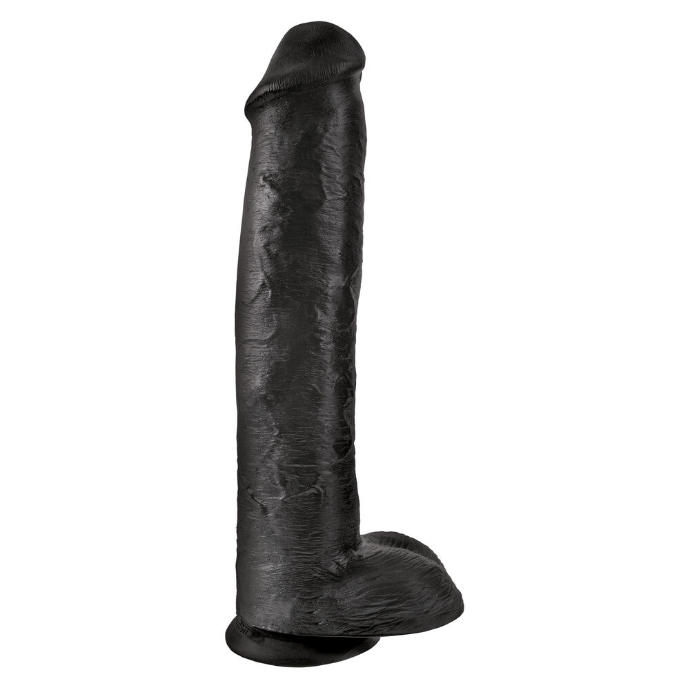 King Cock 15 Inch Cock with Balls Black