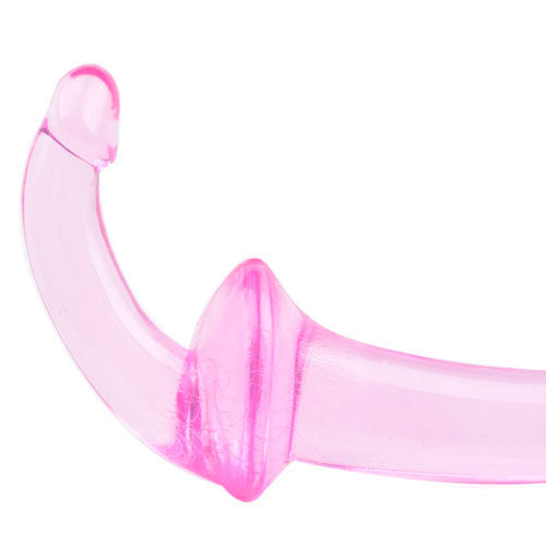 Double Fun Pink Strapless Strap On Dildo