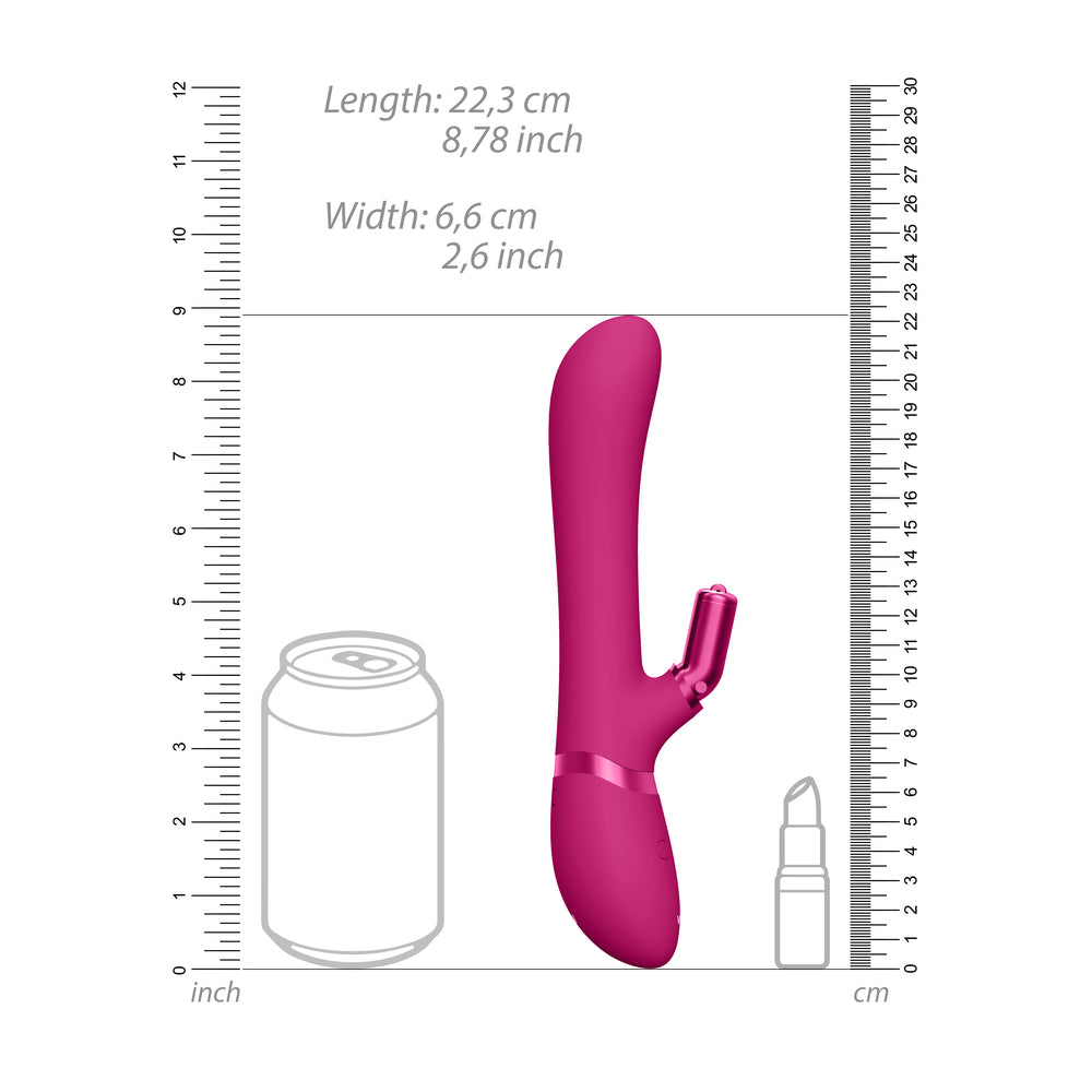 Vive Chou Double Action Interchangeable Rabbit Vibrator Pink