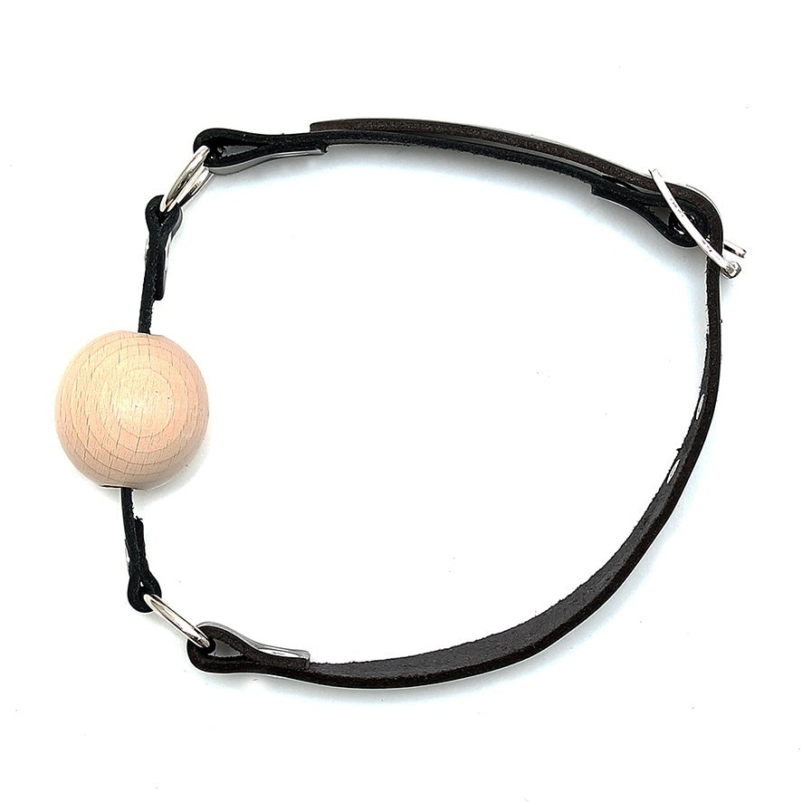 Leather Gag With Wooden Ball